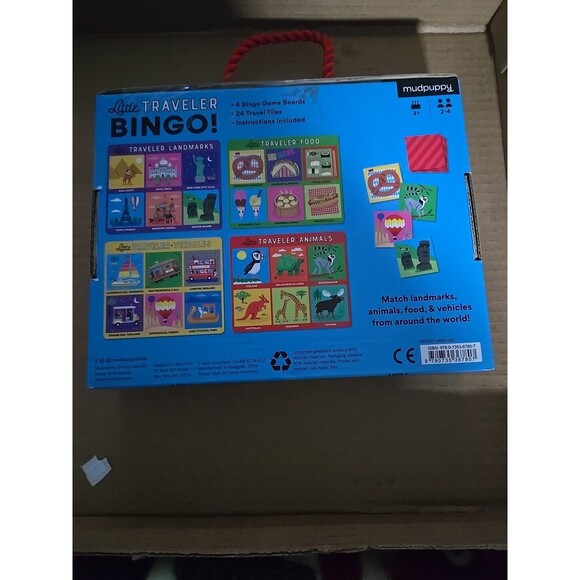 Little Traveler Bingo - The Destination Matching Game By MUDPUPPY 2-4 Players - Picture 2 of 9